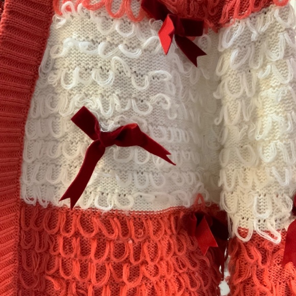 MIGHTY FINE LOOP & BOW CROPPED CARDIGAN SIZE MEDIUM - Picture 4 of 10
